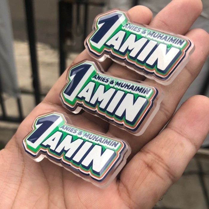 

Diskon Promo_ PIN AKRILIK BAJU LOGO AMIN / ANIES MUHAIMIN / CAPRES / PEMILU /PILPRES - magnet