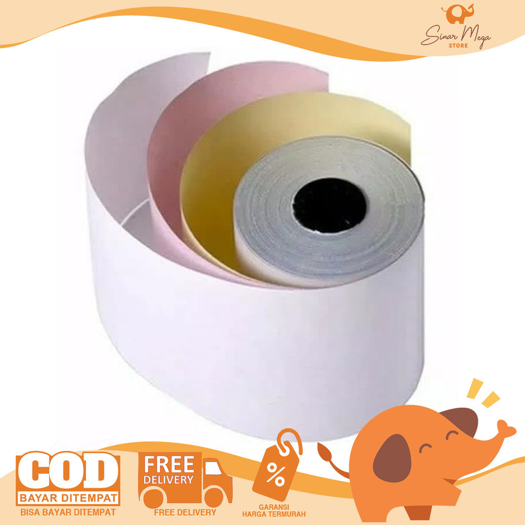 

Gand Tel Struk 75 x 65 mm 3 Ply Register Roll Kertas Kasir 3 Lapis SATUAN ROLL