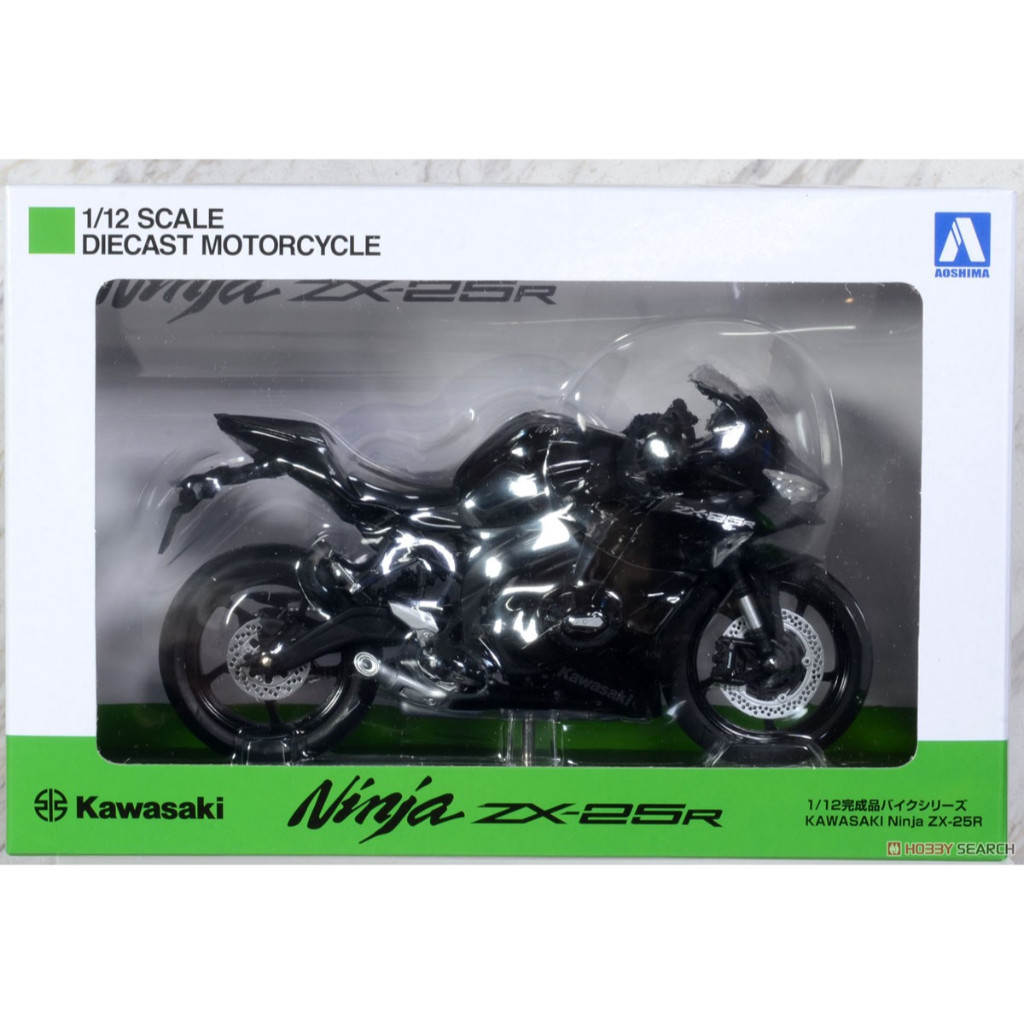Miniatur Motor Diecast Motor Kawasaki Ninja ZX25R Skala 1:12 Merk Aoshima  Original Kawasaki License