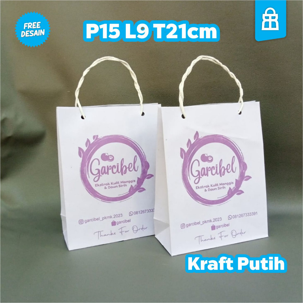 

Paperbag Kraft Putih Dengan Sablon Free Desain