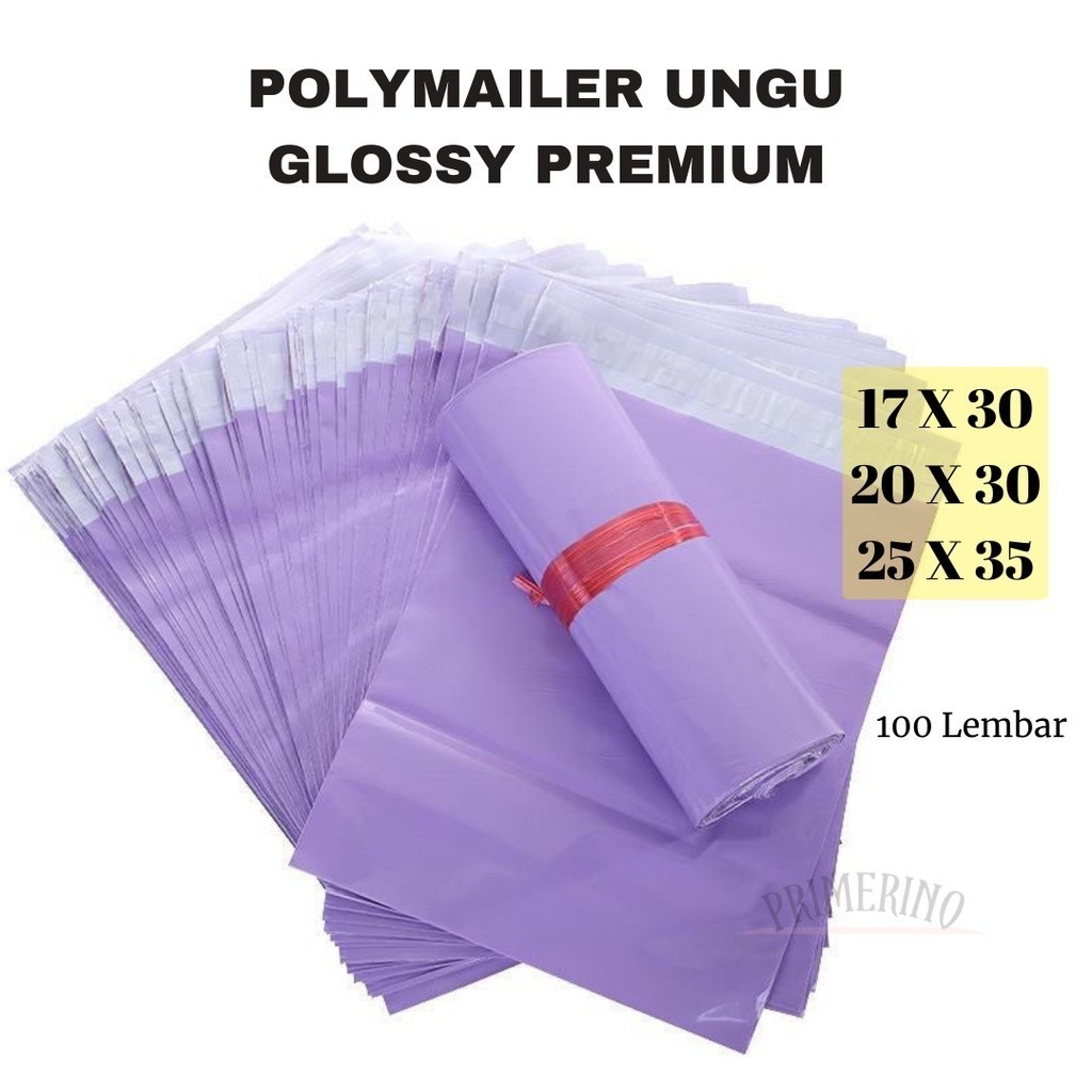 

[RP] (100 PCS) Plastik Polymailer Ungu Lilac Glossy Premium / Plastik Packing Online 100 Lembar