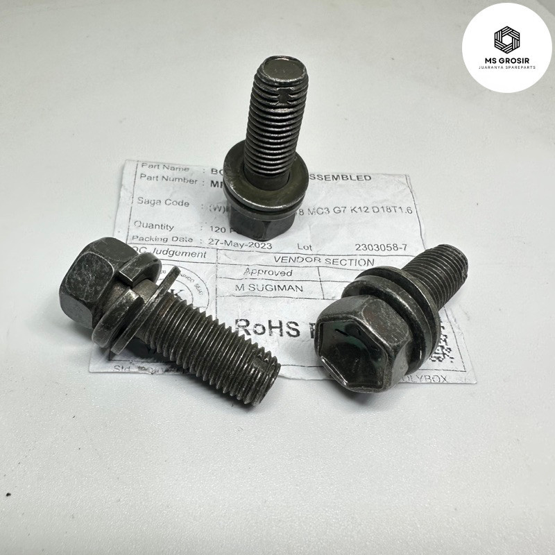 baut jok Toyota universla / BAUT KUNCI 14 M10 / BAUT RING KARET RING PER RING PLAT