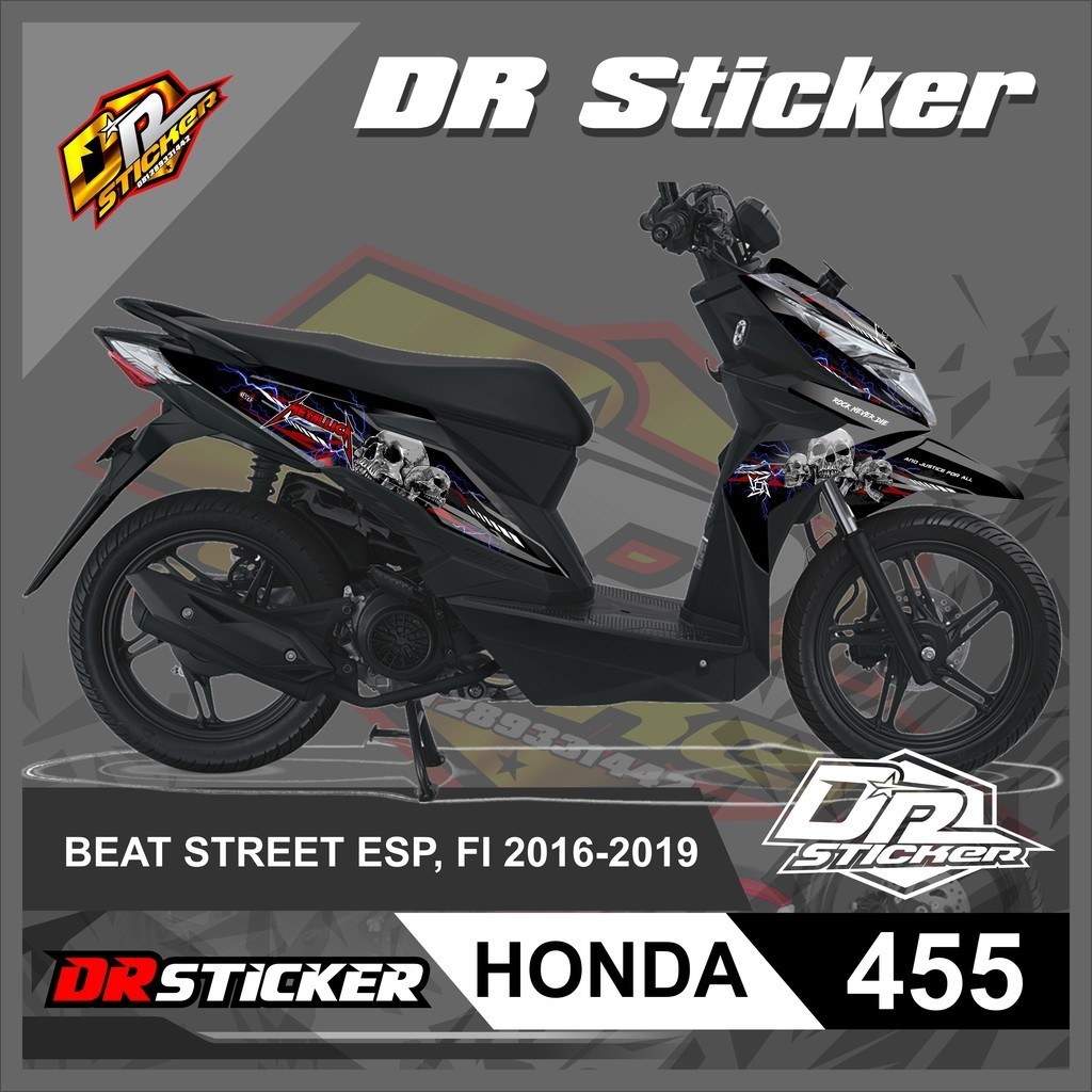 Decal Custom Beat Street ,Esp, Fi / Decal Beat Street Decal Skull