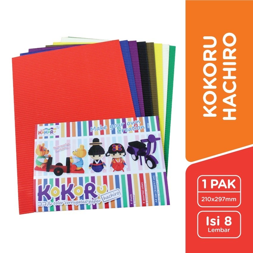 

[Stationery Spectrum] Kokoru Kertas Bergelombang Hachiro A4 - KKR HACHIRO A4