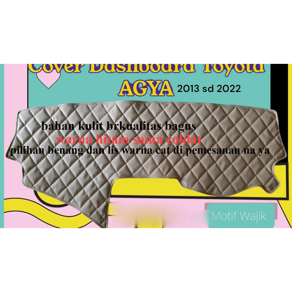Cover Dashboard New AGYA AYLA 2023 Mobil Pelindung Dasbor Kulit Premium Aksesoris Interior