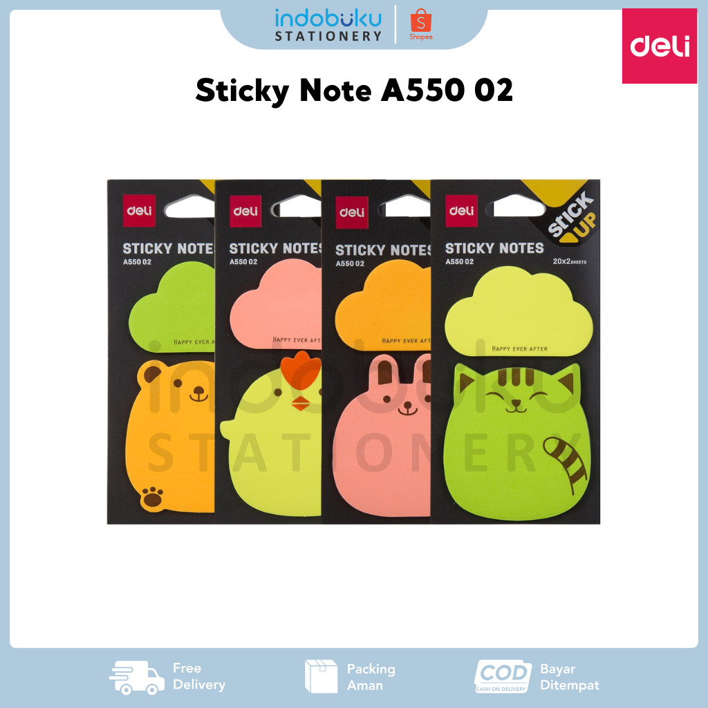 

Sticky Note Deli A550 02 Memo Tempel 2 x 20 Lembar Deli A550 02