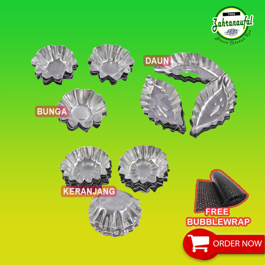 ISI 40 PCS - CETAKAN KUE NASTAR BUNGA / KERANJANG | KUE NASTAR DAUN