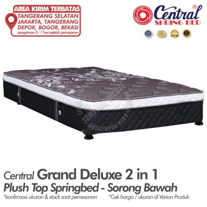 PROMO RAMADHAN SALE Springbed Central Grand Deluxe Plush Top 2 in 1 - Kasur Sorong - SORONG BAWAH, 90 x 180 cm -PO