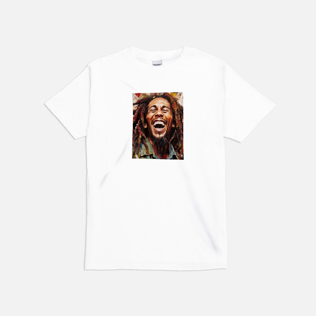 Premium T-Shirt Caricature Bob Marley AI Generate