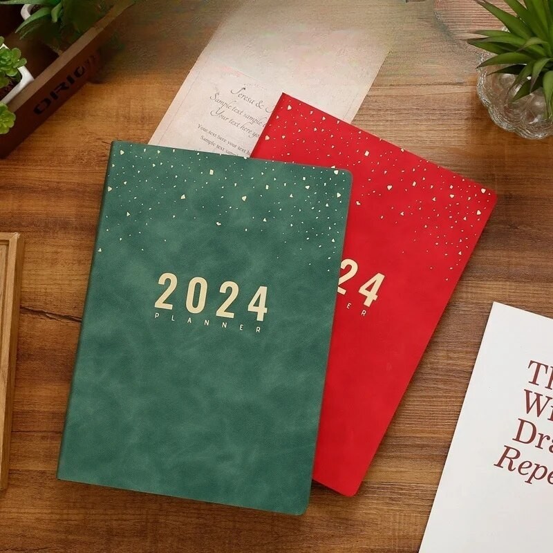 

2024 Agenda Planner Chinese Inner Page Notebook 365 Days Daily Monthly Plan Calendar Timetable Diary Journal School Stationery