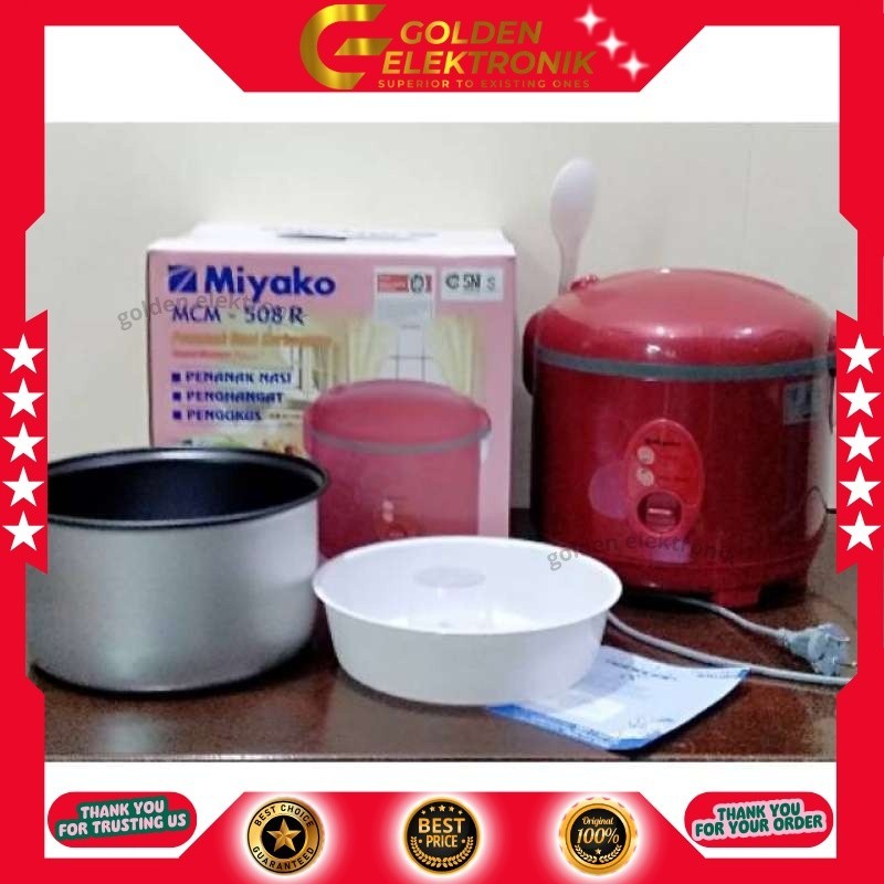 MAGIC COM MIYAKO MCM-508 R MCM 508R MCM 508 R RICE COOKER (1,8 Liter) MERAH
