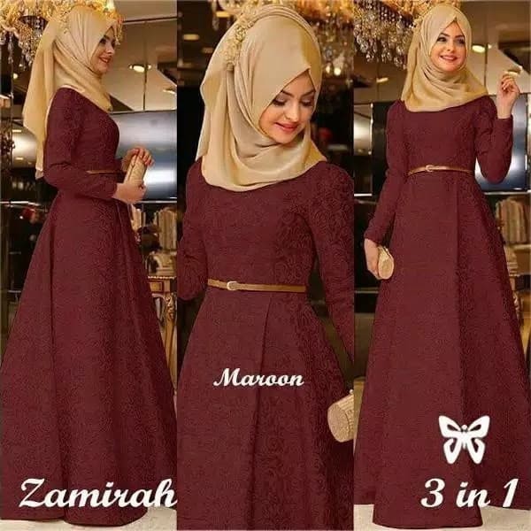 promosi Gamis Syari Wanita Busana Muslim Muslimah Gaun Jubah Dress Maxi Murah - Hitam
