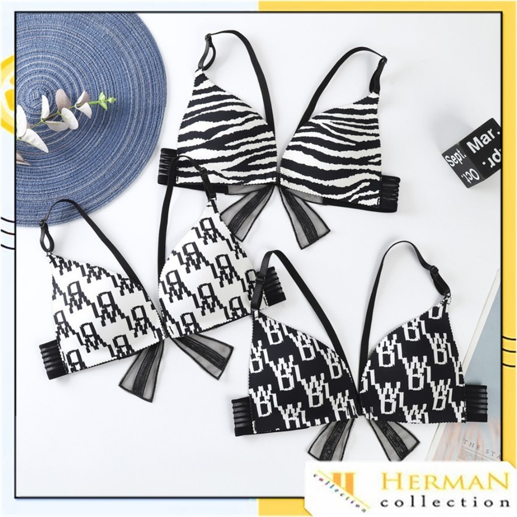 HC Bra Wanita Tanpa Kawat Model One-Piece 6969 Bra Bralette Push Up Sexy Korea Pakaian Dalam Model K