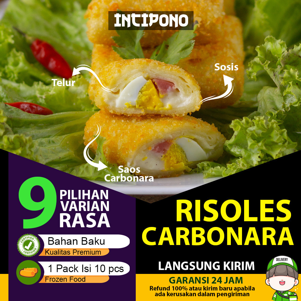 

Risoles Frozen Rasa Sosis Telur Carbonara Isi 10 Halal Premium