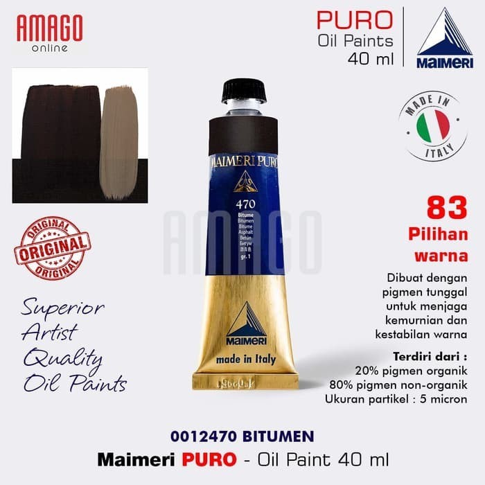 

MAIMERI Puro - Oil Paint - Bitumen - 40ml - M0012470
