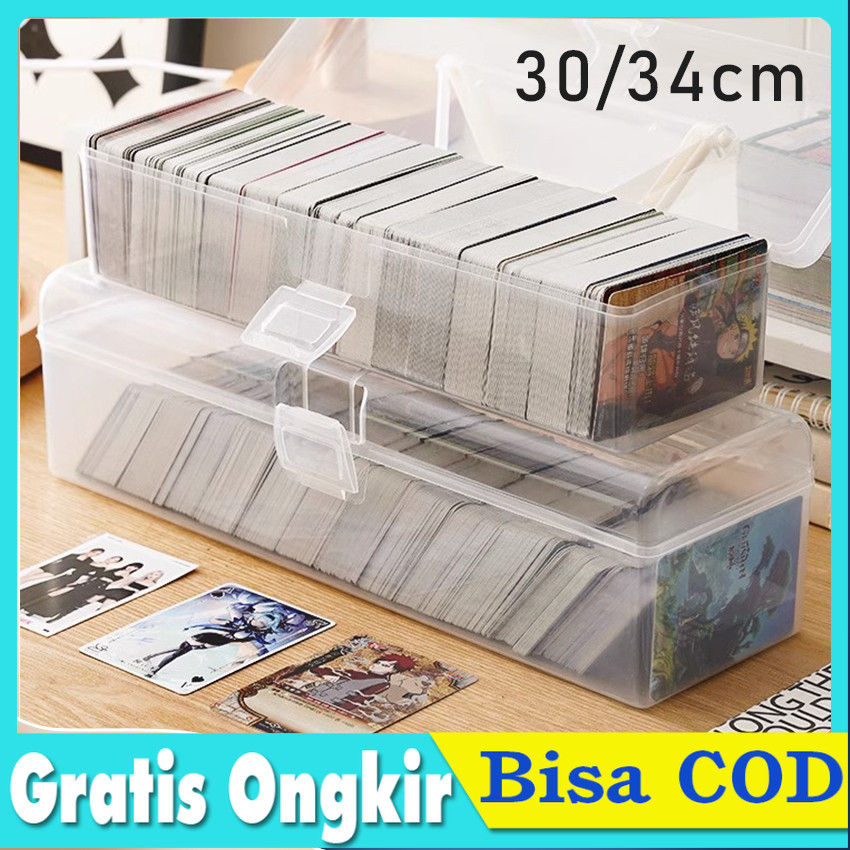 Card Storage Box Kartu Kartu Uno Remi / Playing Cards KPOP Photocard Akrilik Transparan Kotak Tempat