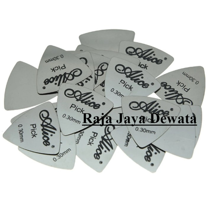 Pick Gitar Alice Logam Besi Metal Stainless Steel isi 4 / Guitar Pick