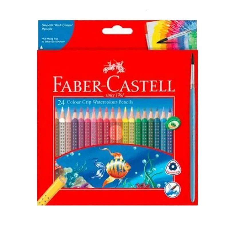 

(HASANS HOME)Faber-Castell Water Soluble Grip Dot & Brush / Pensil Warna Faber Castell Isi 12 24 / Fc, Wtr Soluble Grip Dot (Inch Brush)