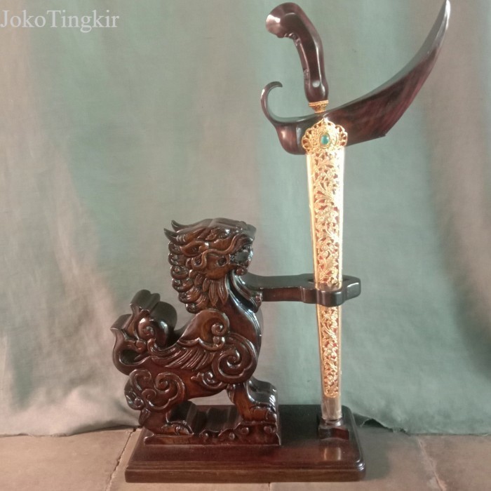 

Jagrak Stand Keris Singo Barong Kayu Jati murah