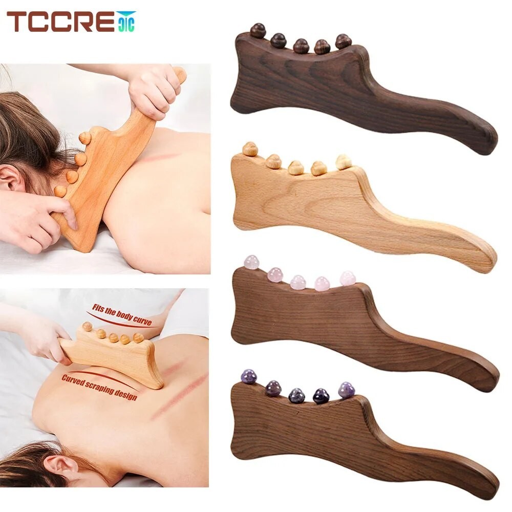 PREORDER Wooden Guasha Stick Lymphatic Drainage Paddle Wood Therapy Massage Tools Anti-Cellulite Lym