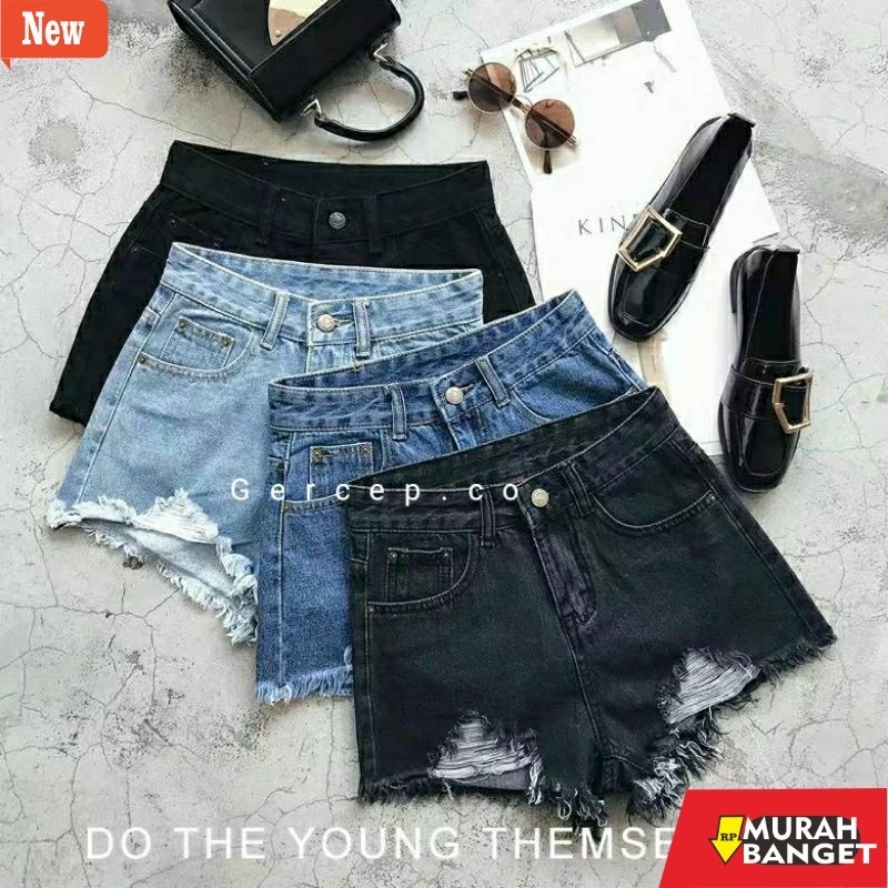 Celana pendek denim wanita- Celana Jeans Hotpants wanita UKURAN 27-44 Komplit/Celana jeans wanita ju