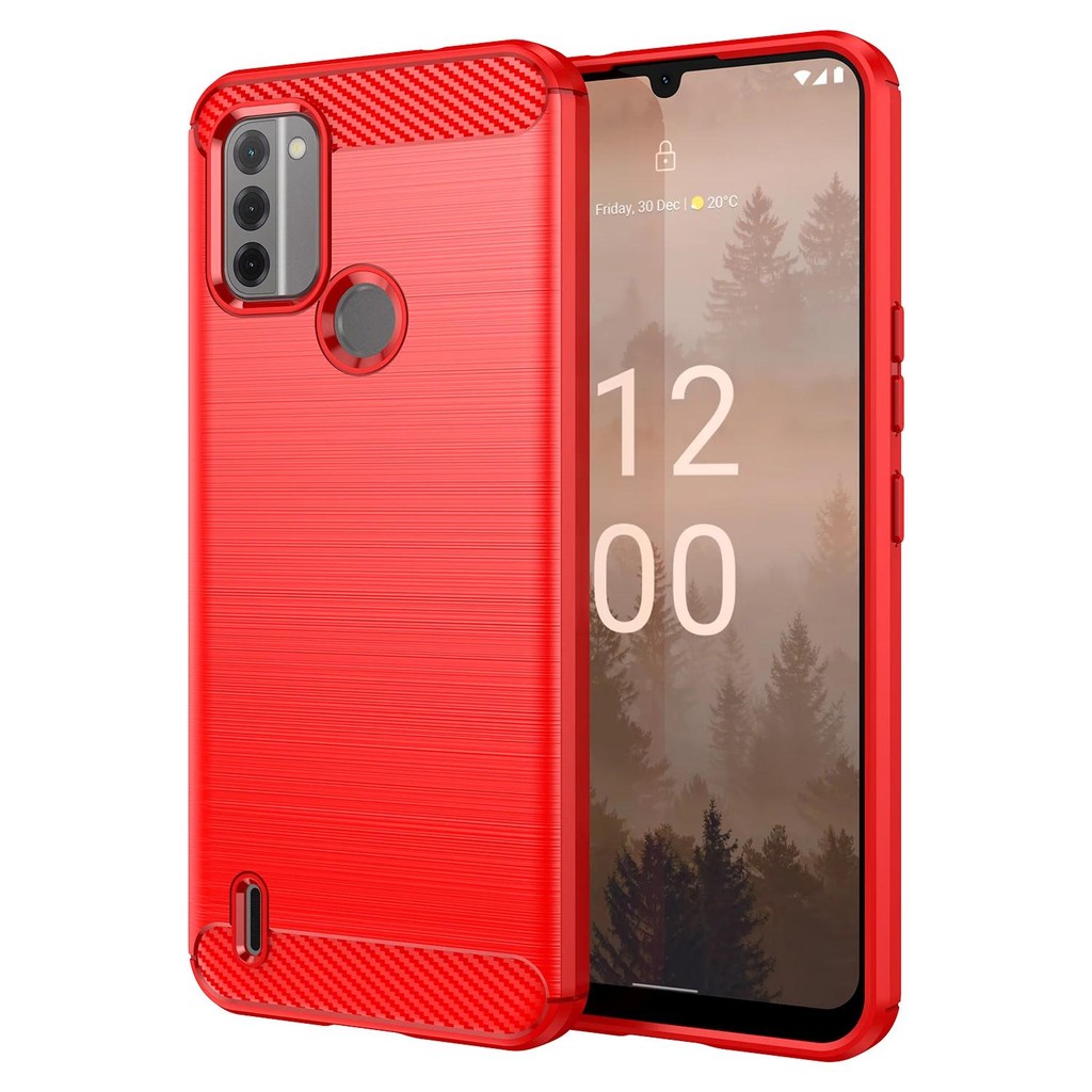 Casing HP Nokia C31 5G nokia c31 Casing TPU Tekstur Serat Karbon Silikon Lembut Penutup belakang