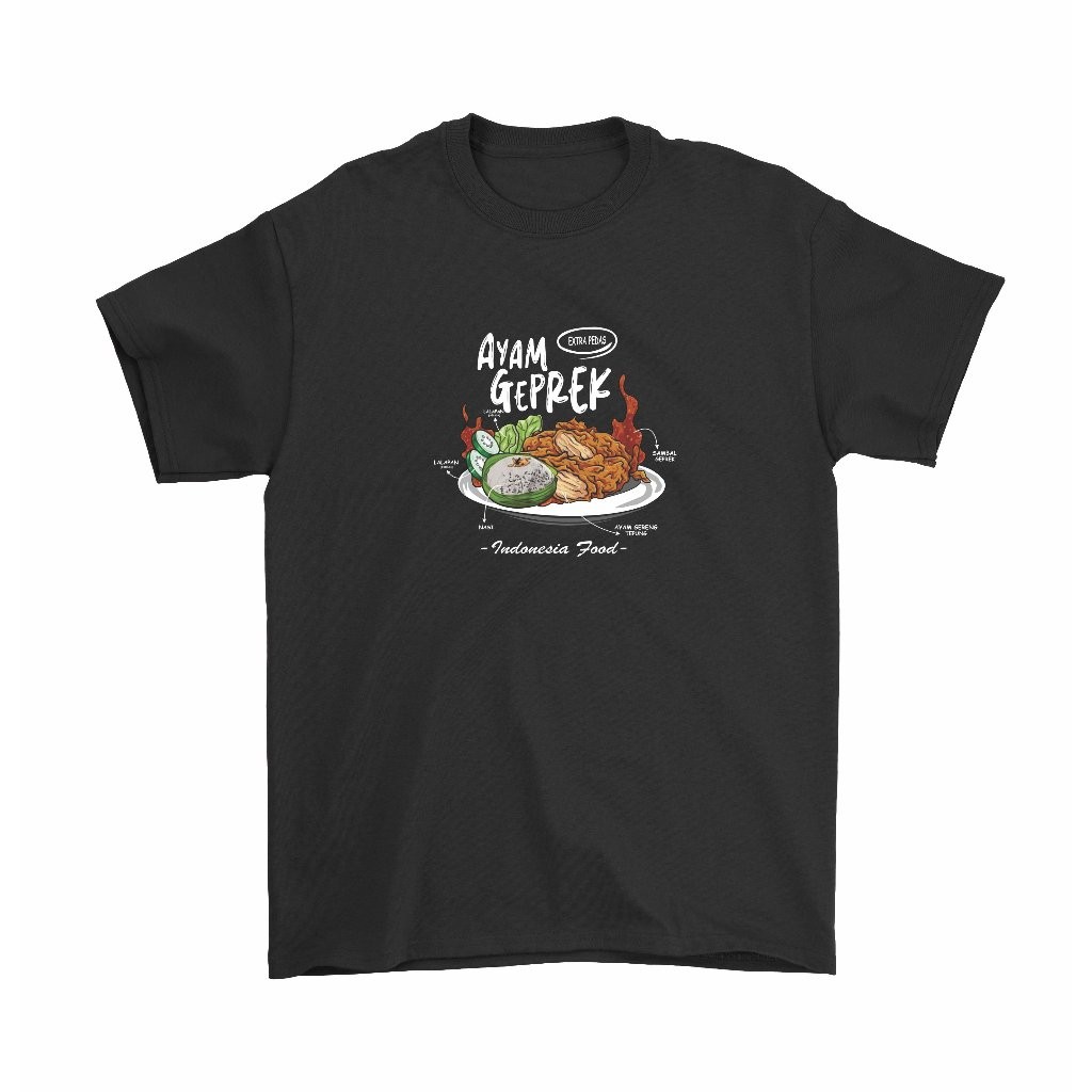 [FREE GIFT] Kaos AYAM GEPREK | Tshirt Kuliner Nusantara - Indonesia Food - Baju Distro Pria / Wanita