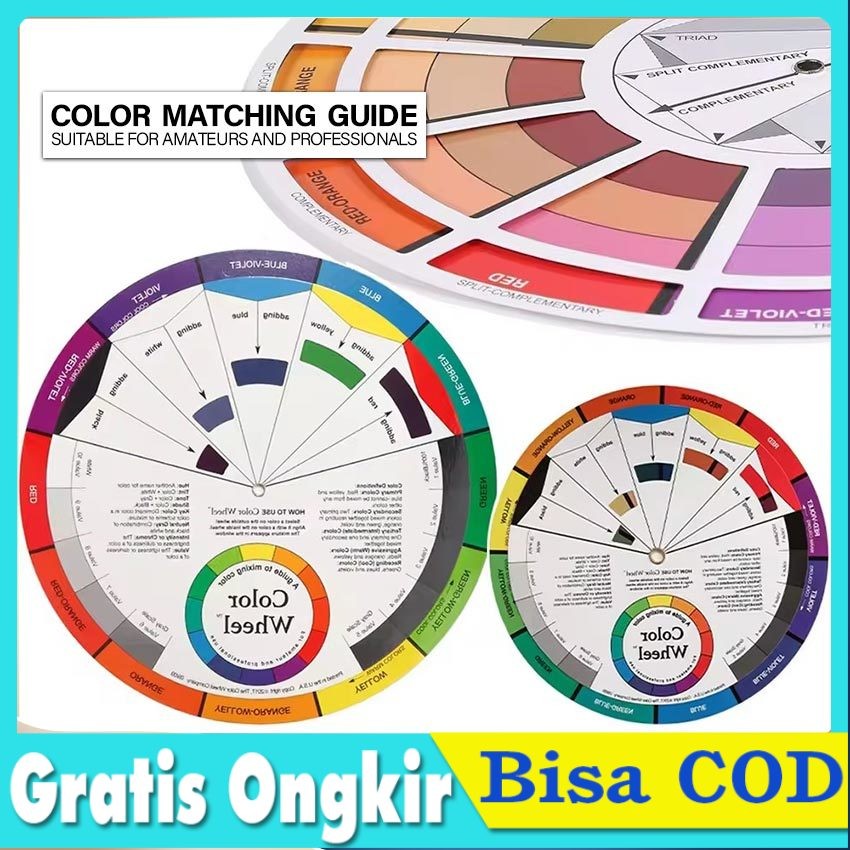 

Cakra Warna Tato Profesional 14/23.5cm - Alat Mix Warna Akurat untuk Seniman Tato & Lukis, Material Plastik Tahan Air & Anti Luntur