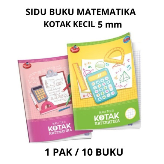 

Sidu Buku Kotak Kecil Matematika Mandarin Ukuran 5mm 38 Lembar / 1 Pak Isi 10 Buku