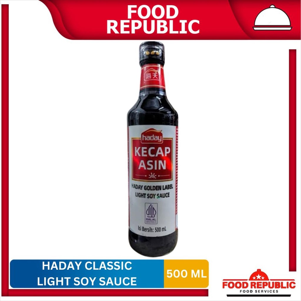 

Haday Light Soy Sauce 500 ml Kecap Asin Golden Label HaiTian Halal