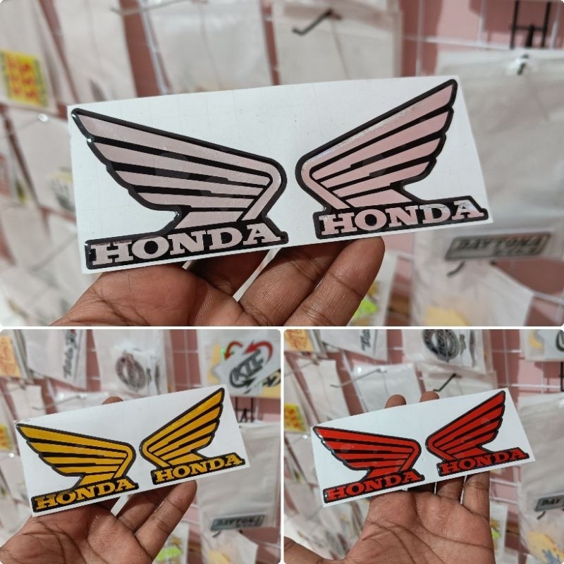 Sticker Emblem sayap honda stiker timbul sayap honda