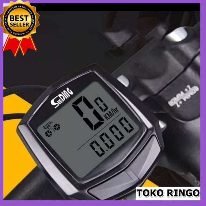 speedometer sepeda digital lcd waterproof anti air mtb odometer