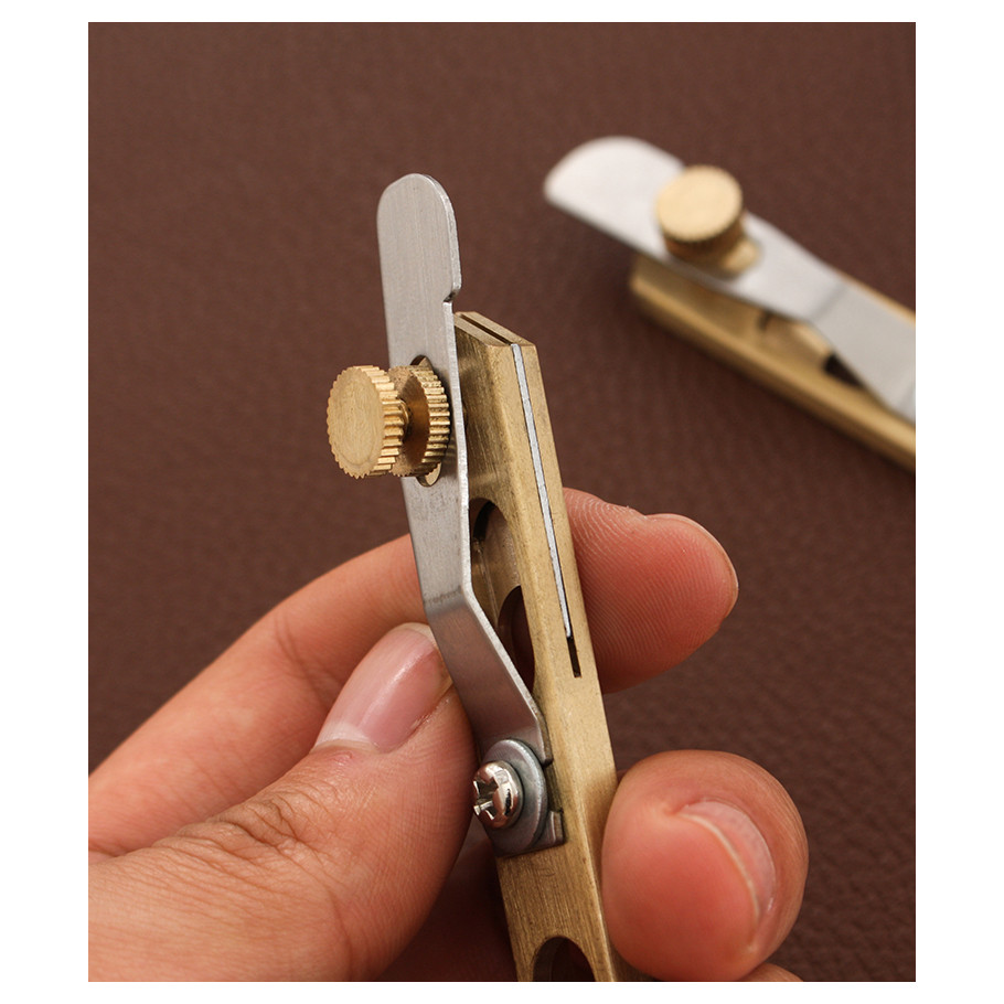 Brass positioning knife Leather cutting knife Leather trimming knife Manual DIY leather knife adjust