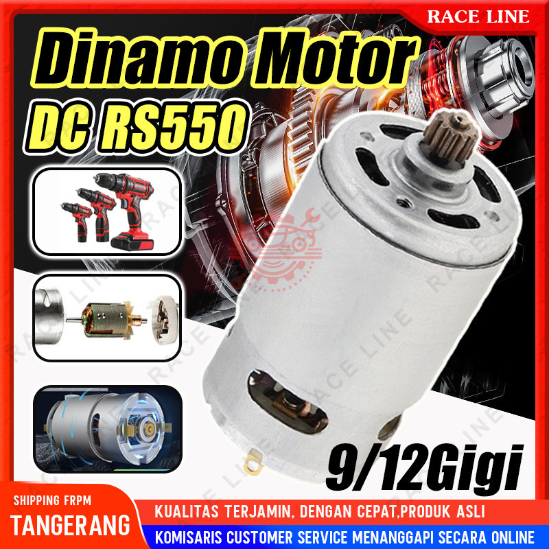 Dinamo Motor DC RS 550 RS550 12V Bor RPM Tinggi Kuat As 3.17mm High Speed Power Mikro Brush Kipas Fa