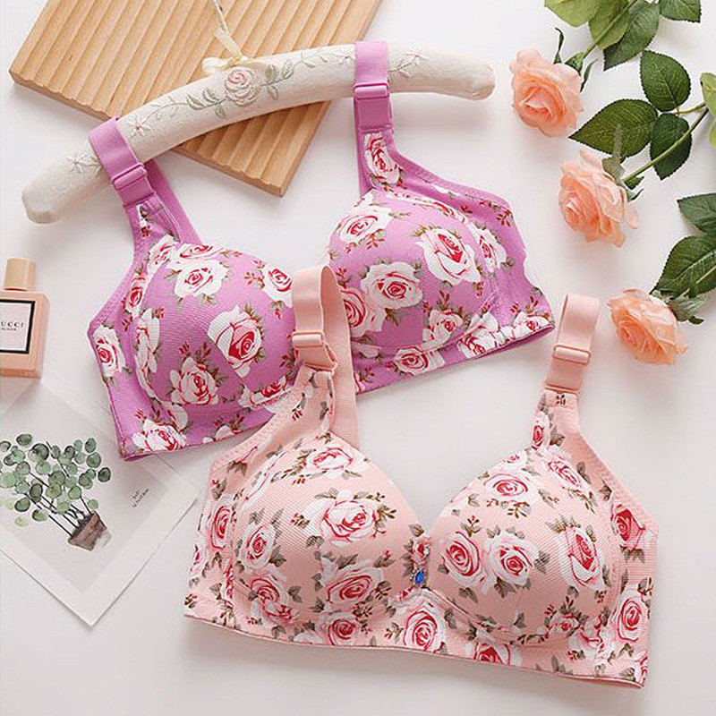 PINKYWORLD BH Big Size Bra Ukuran Besar Cup C Motif Bunga Size 36-46