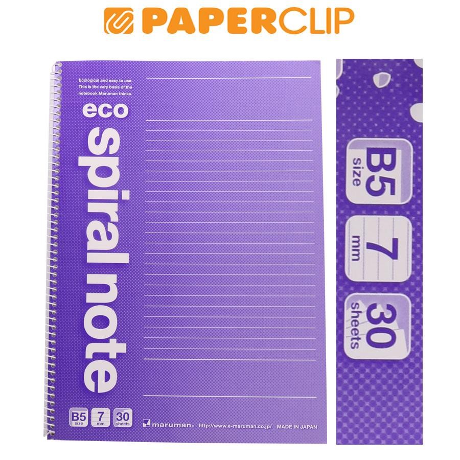 

NOTEBOOK B5 MARUMAN ECO SPIRAL NOTE N900-10 PURPLE