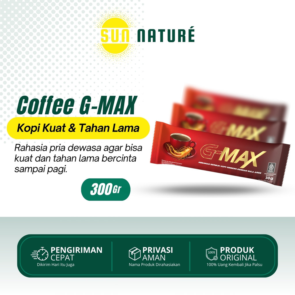 

G-MAX Kopi Ginseng Penambah Stamina Pria Dewasa Tahan Kuat Tahan Lama