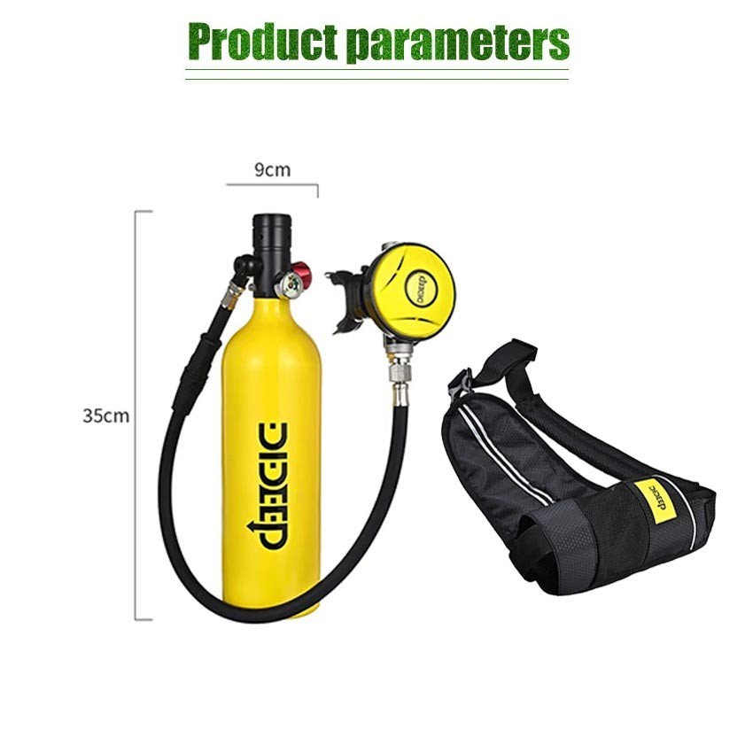 Tabung Scuba Diving Mini 1L Alat Selam Portable Oksigen Lung Tank 20 Menit Cocok Nusa.Belanja
