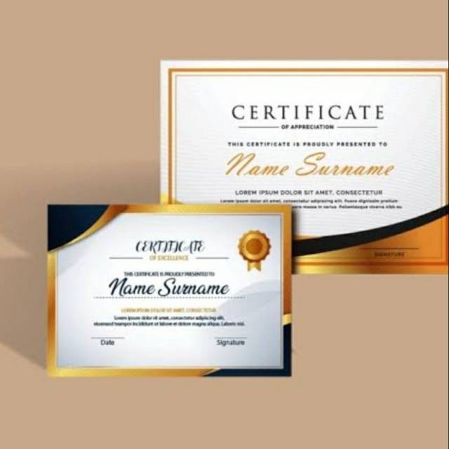 

Cetak SERTIFIKAT / PIAGAM UKURAN A4 design siap cetak - Chayra