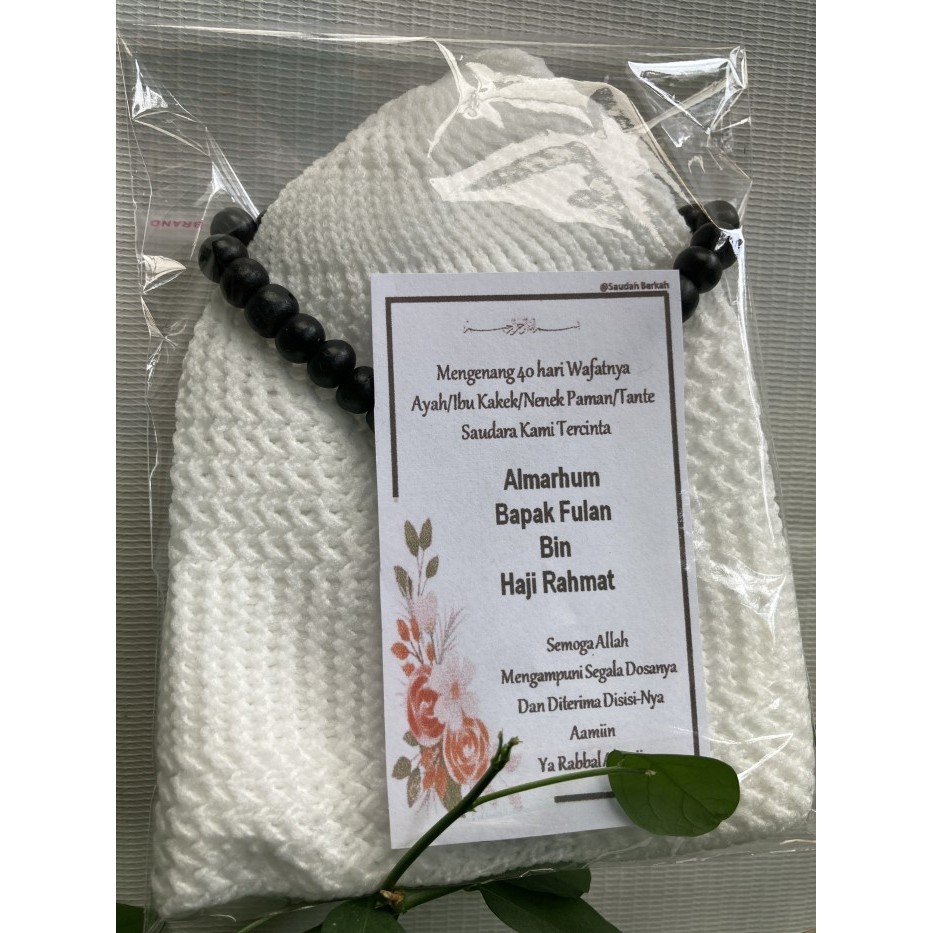 

Souvenir Tahlilan Peci Rajut Tasbih 7 hari 40 hari 100 hari 1000 hari Murah