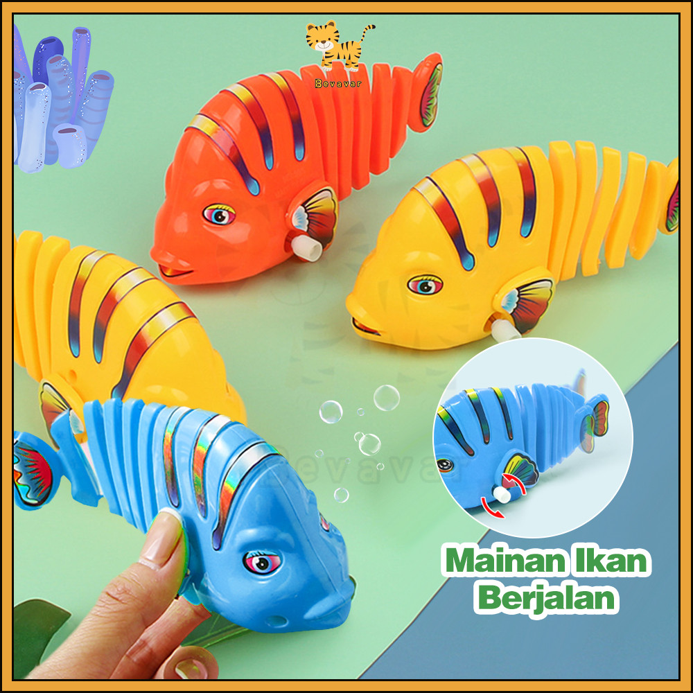 ID Bevavar Mainan Ikan Goyang/mainan ikan bergerak/Menggoyang Ekor Mainan Ikan/Mainan Edukasi Bayi