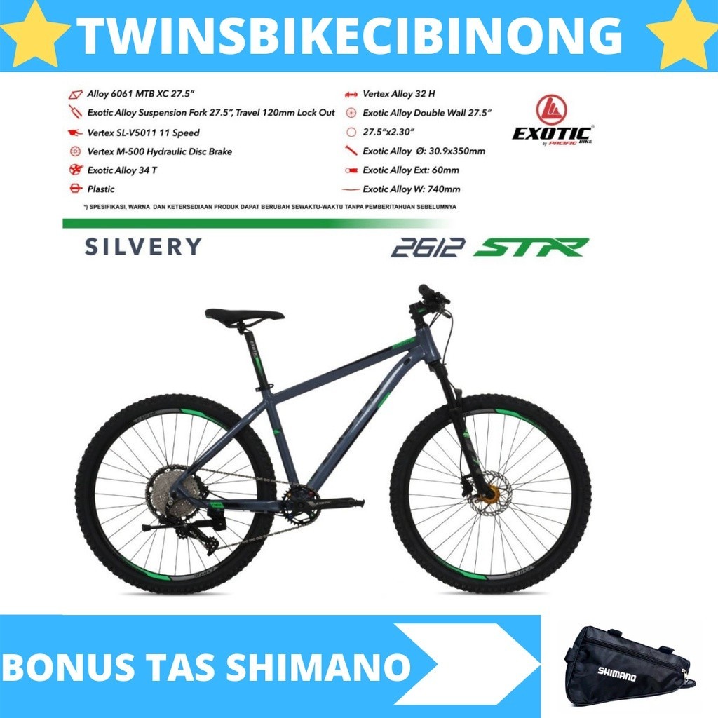 PROMO SPESIAL Sepeda Gunung 27,5 EXOTIC 2612 STR 1 x 11 Speed