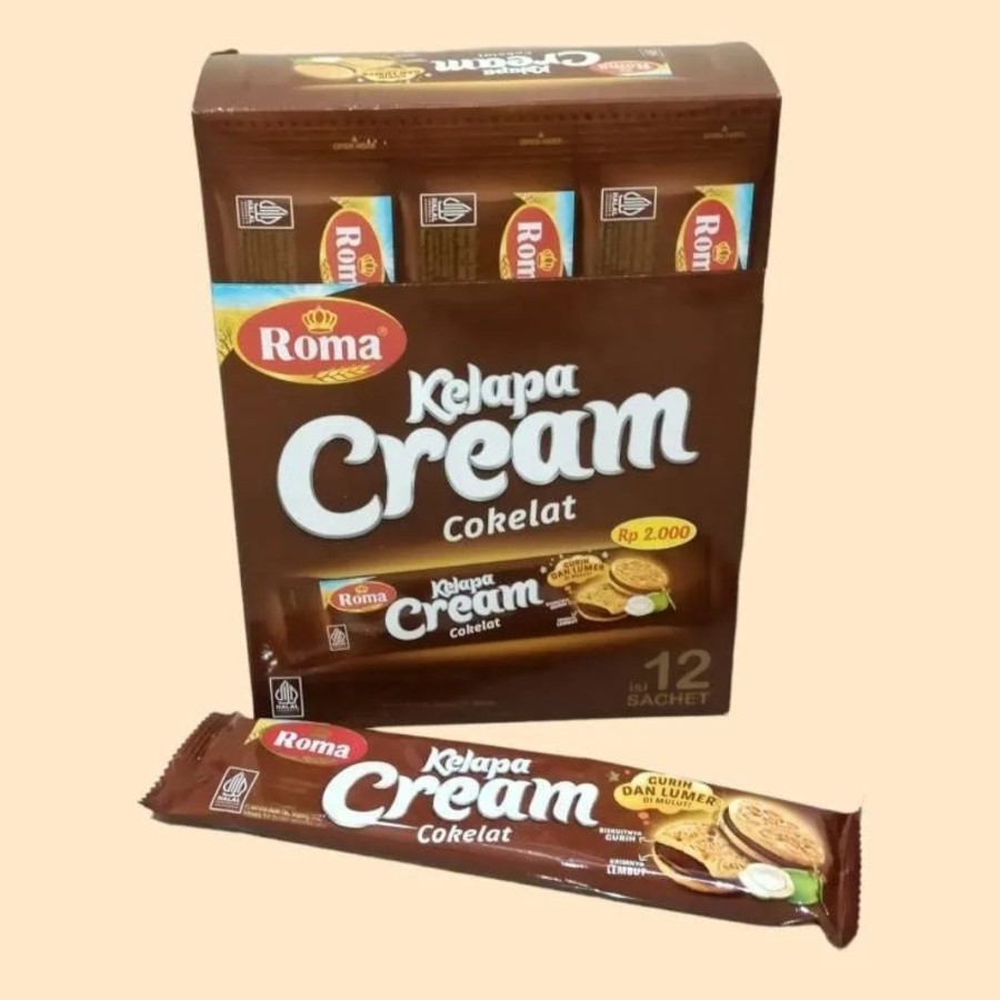 

Roma Kelapa Cream coklat Biscuit [12 pcs/Box]