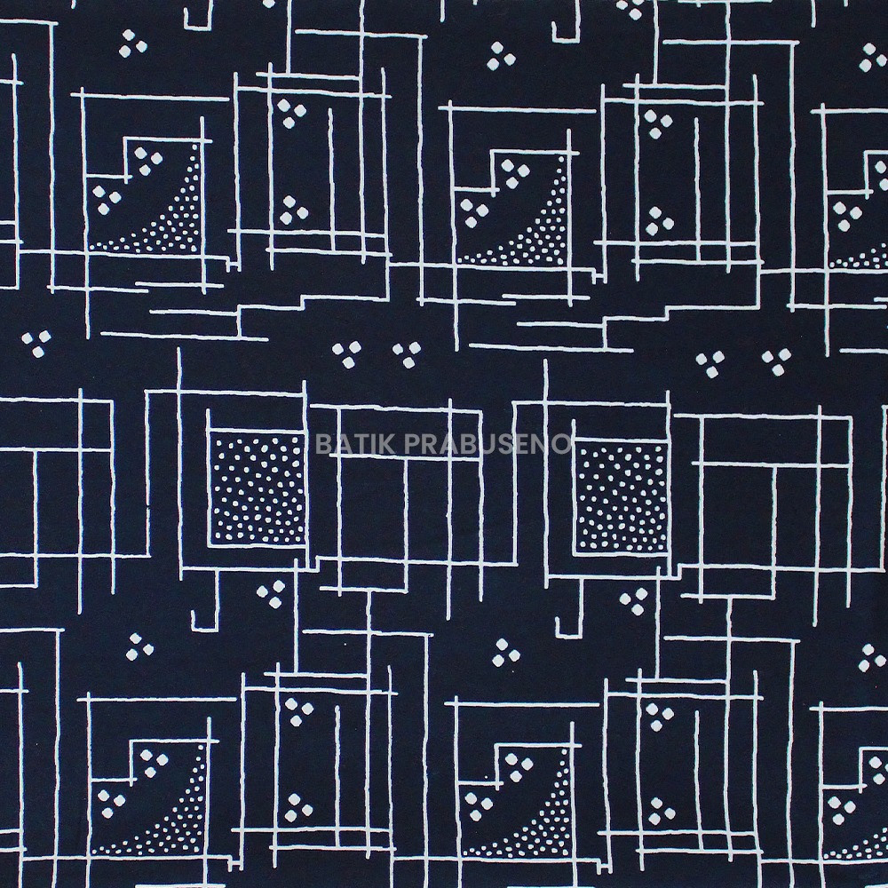 Batik Prabuseno Kain Batik Print  Sketsa Biru Dongker Seri Kalanata Meteran Premium  Kekinian Aesthe