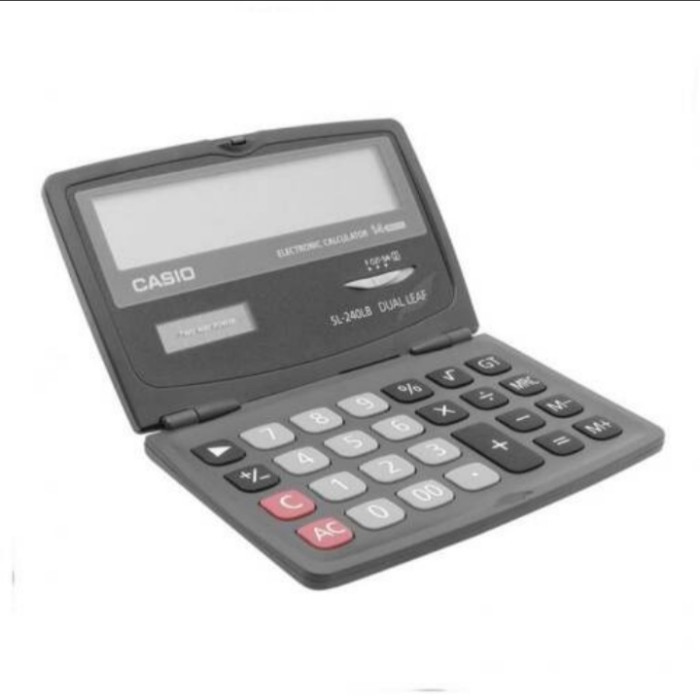 

CASIO KALKULATOR SL 240 LB POCKET ELECTRONIC CALCULATOR DUAL LEAF