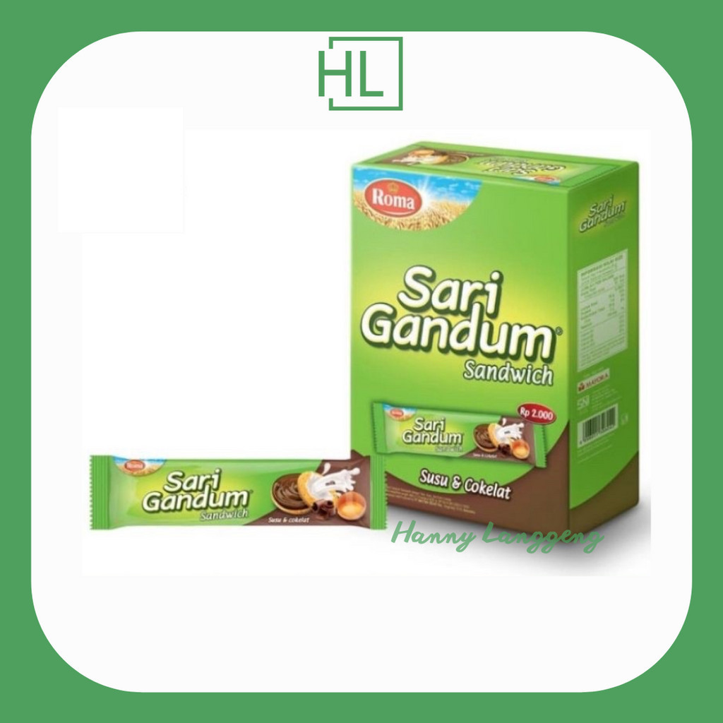 

[HL] Roma Sari Gandum Sachet Susu & Coklat Isi 12 pcs @39gr