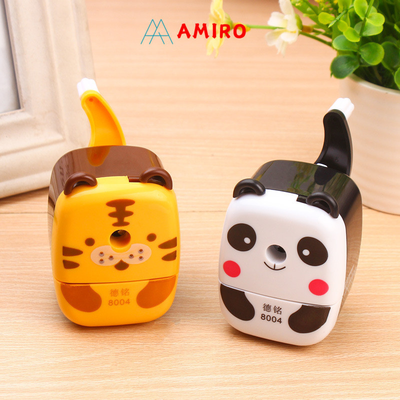 

serutan meja karakter animal lucu / Rautan putar mini hewan harimau panda