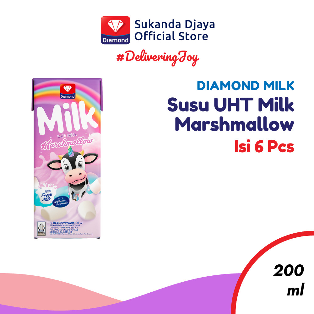 

Diamond Milk Susu UHT Marshmallow 200 ML [Isi 6]