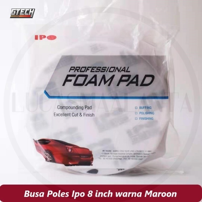 Busa Poles Maroon 8 inch IPO Foam Pad merah IPO Polishing Foam Pad