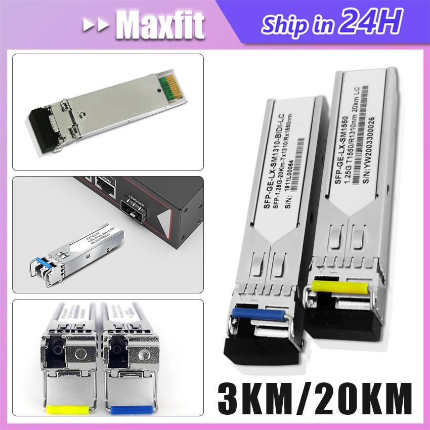 OK 1 Pasang Modul Switch Sfp Bidi 1.25G Sc Bidi 3Km/20Km 1310Nm / 1550Nm Wdm Dengan Fungsi